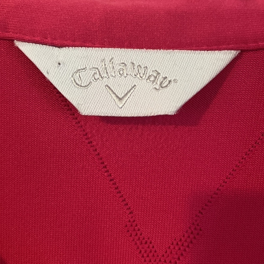 Women’s Pink Callaway Polyester & Spandex Short Sleeve Golf Top Size Medium - Picture 5 of 9